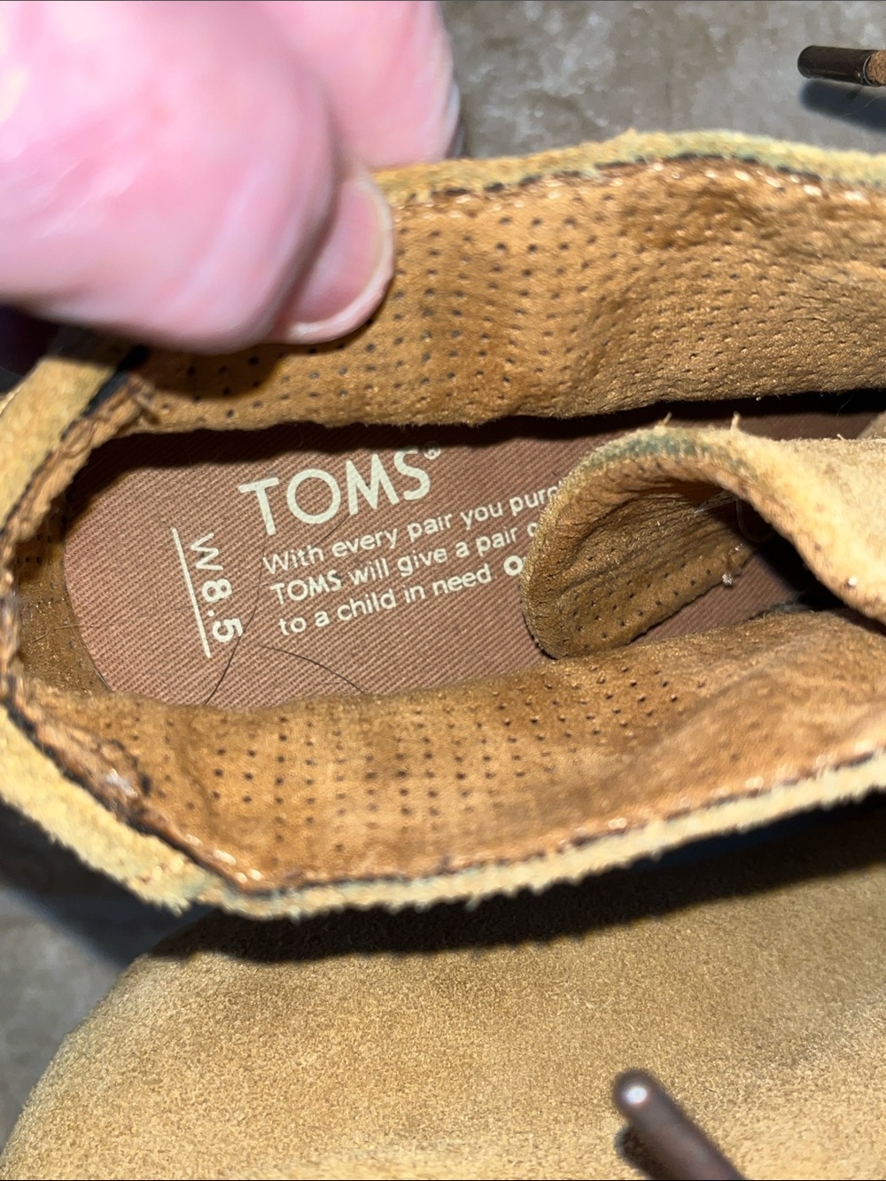 Toms Women's Suede Lace-Up Ankle Booties in Tan - Picture 6 of 12